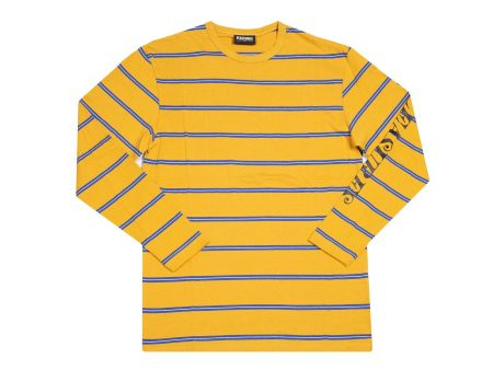 Pleasures Scream Striped LS Mustard Supply