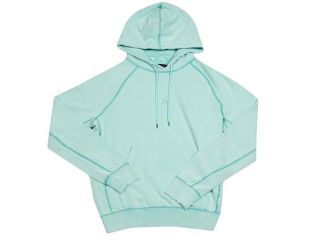 MJ Washed Wings Fleece Pullover Hoodie  Light Aqua  Hot on Sale