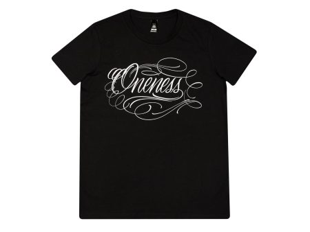 Women s Oneness Script Logo Tee  Black  Supply