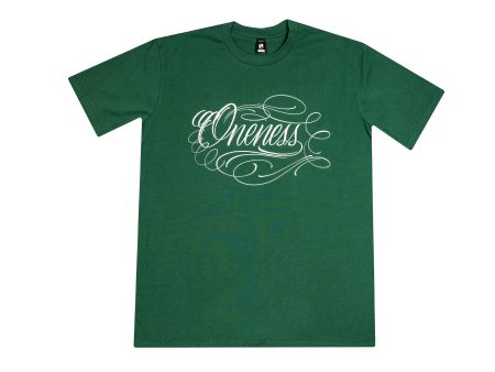 Oneness Script Logo Tee  Green  Online Sale