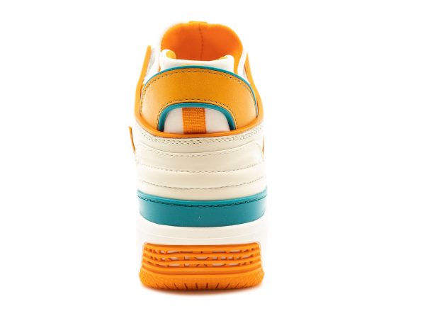 Just Don Courtside Tennis Mid WOT  White Orange Teal  Hot on Sale