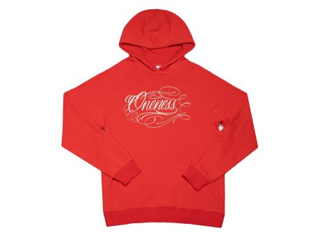 Oneness Script Logo Hoodie  Red  Online Sale