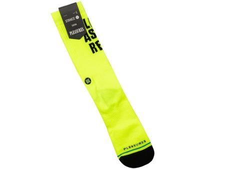 Stance x Pleasures Socks in Yellow Discount